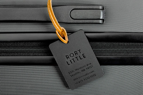 Vertical Rectangle Acrylic Tag - Matte Black - M1/O1 | Little Dot Studio