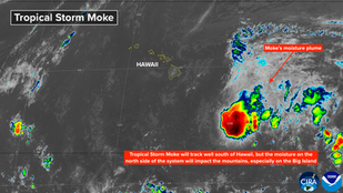 Tropical Storm Moke's Rains Arrive in Hawaii Late Tonight Plus an Atlantic System to Watch Next Week