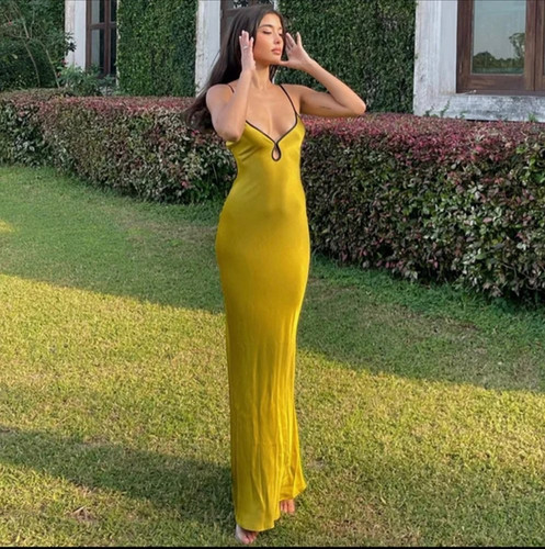 mustard backless dress Glam Yellow Maxi Dress - Backless Maxi Dress - Mustard Dress