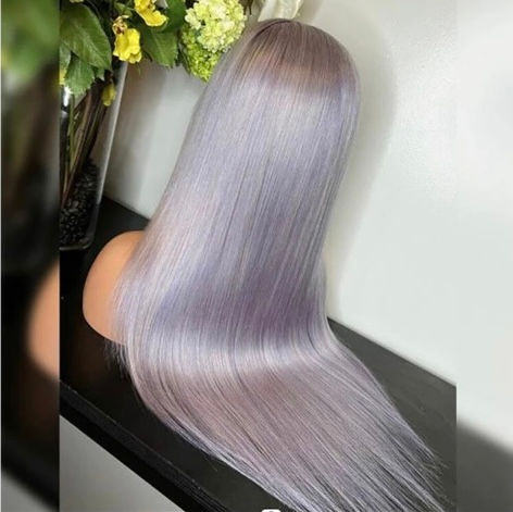 Thumbnail: NatureCares S/Grey Blonde Brazilian Straight Human Hair Wig 210% Lace Front 13x6