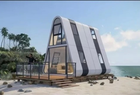 Triangular Modular Biofacade NatureCares Prefabricated Foldable Luxury Mobile Triangular Modular ...