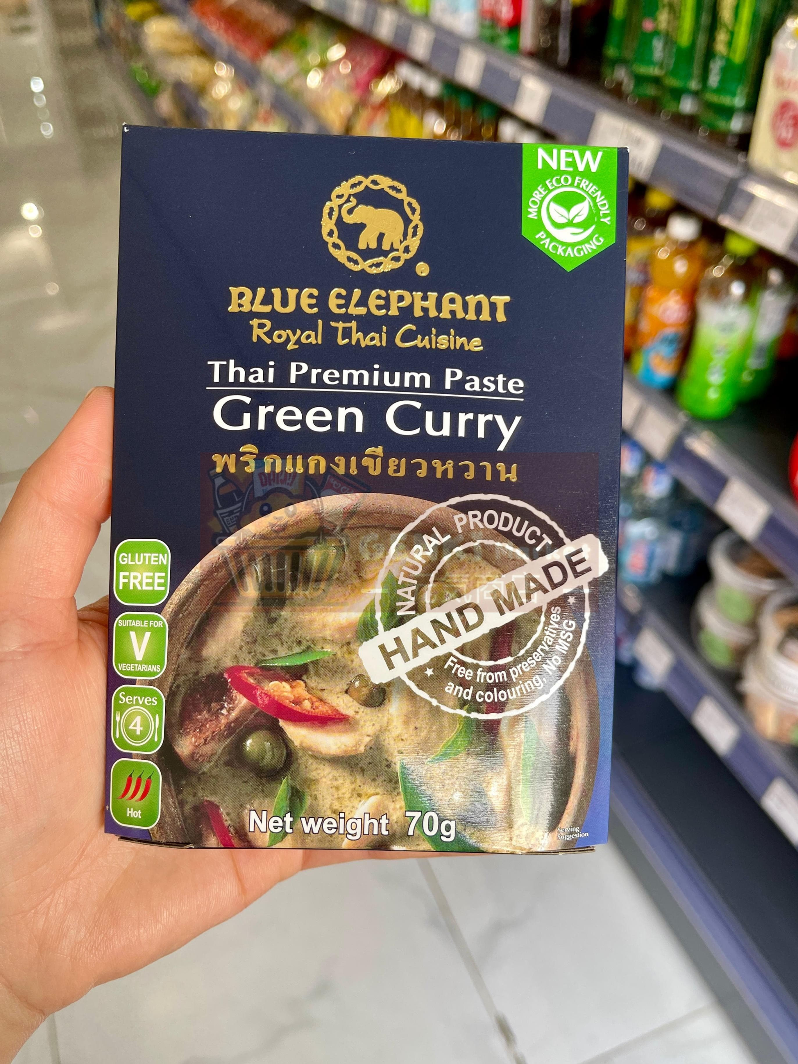 Blue Elephant Handmade Thai Premium Paste (Green Curry) 泰國藍象 手工青咖哩醬包 4人份 70g
