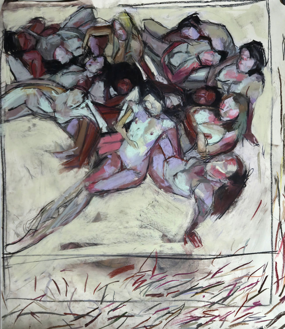 Group #6
18"x22"
Pastel Charcoal on Paper
