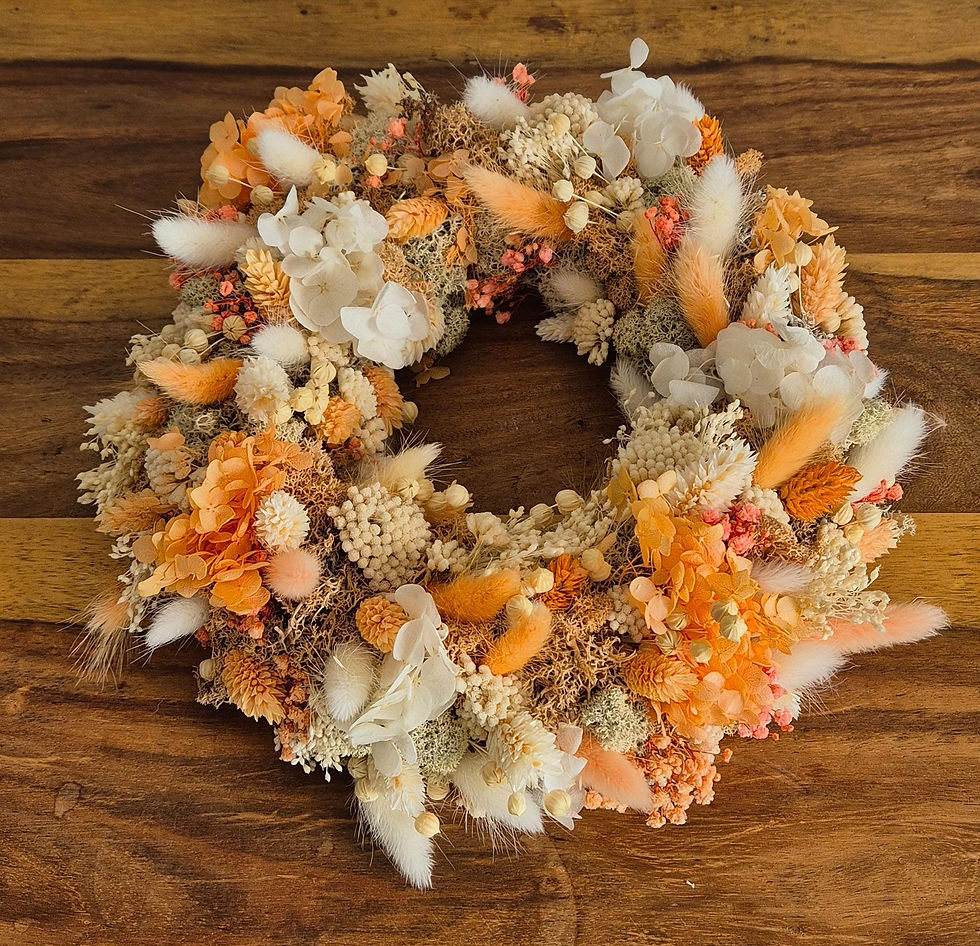 Miniaturbild: Mooskranz mit Trockenblumen