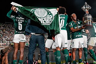Palmeiras campeón de la Libertadores 2021, en él Estadio Centenario.