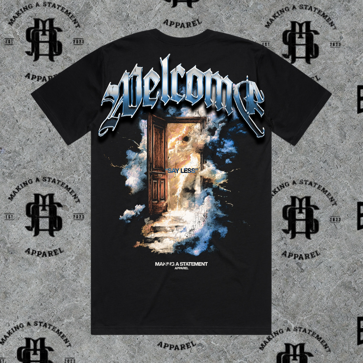 Men's WELCOME - Black Tee