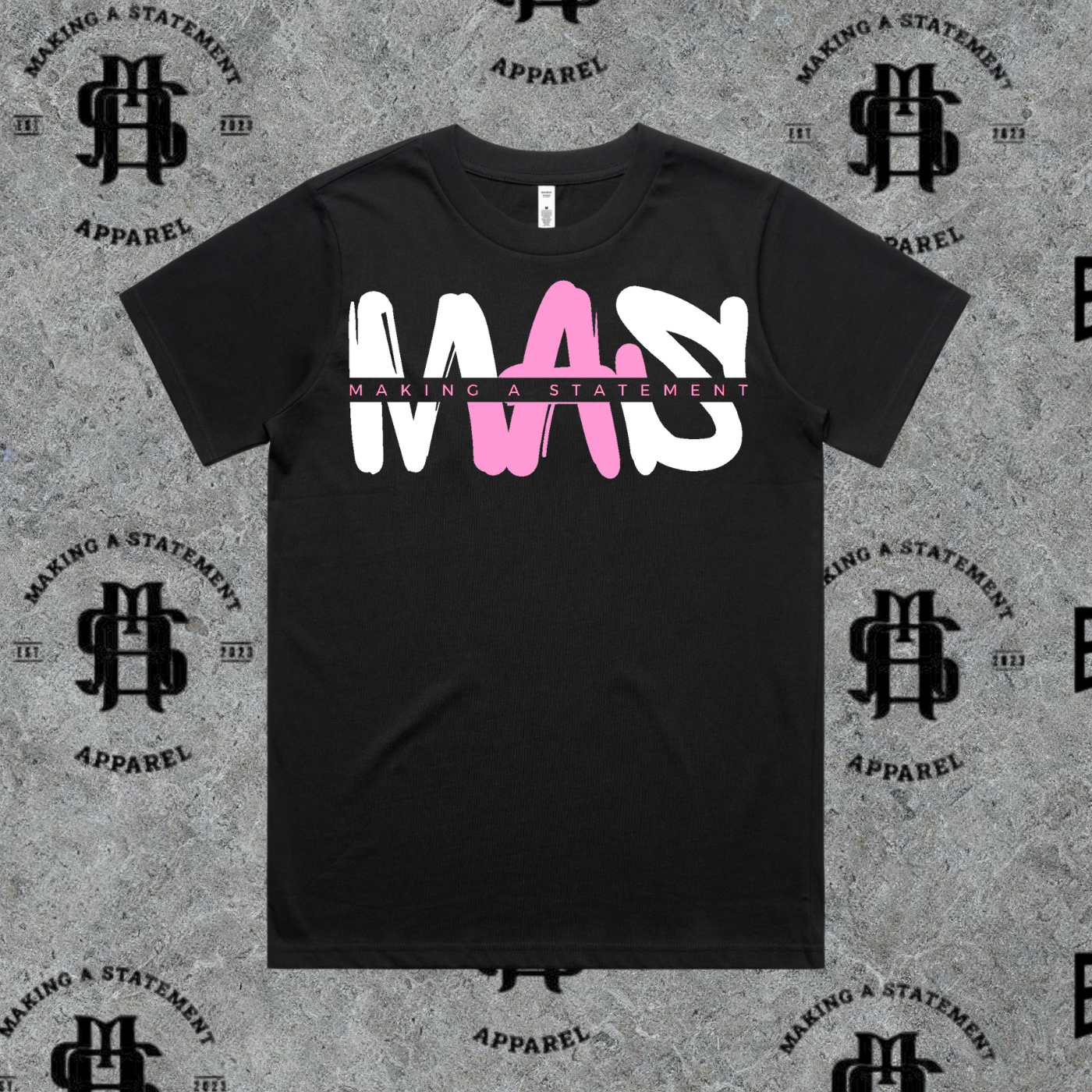 Woman's OG Logo Tee - Black White/Pink Logo