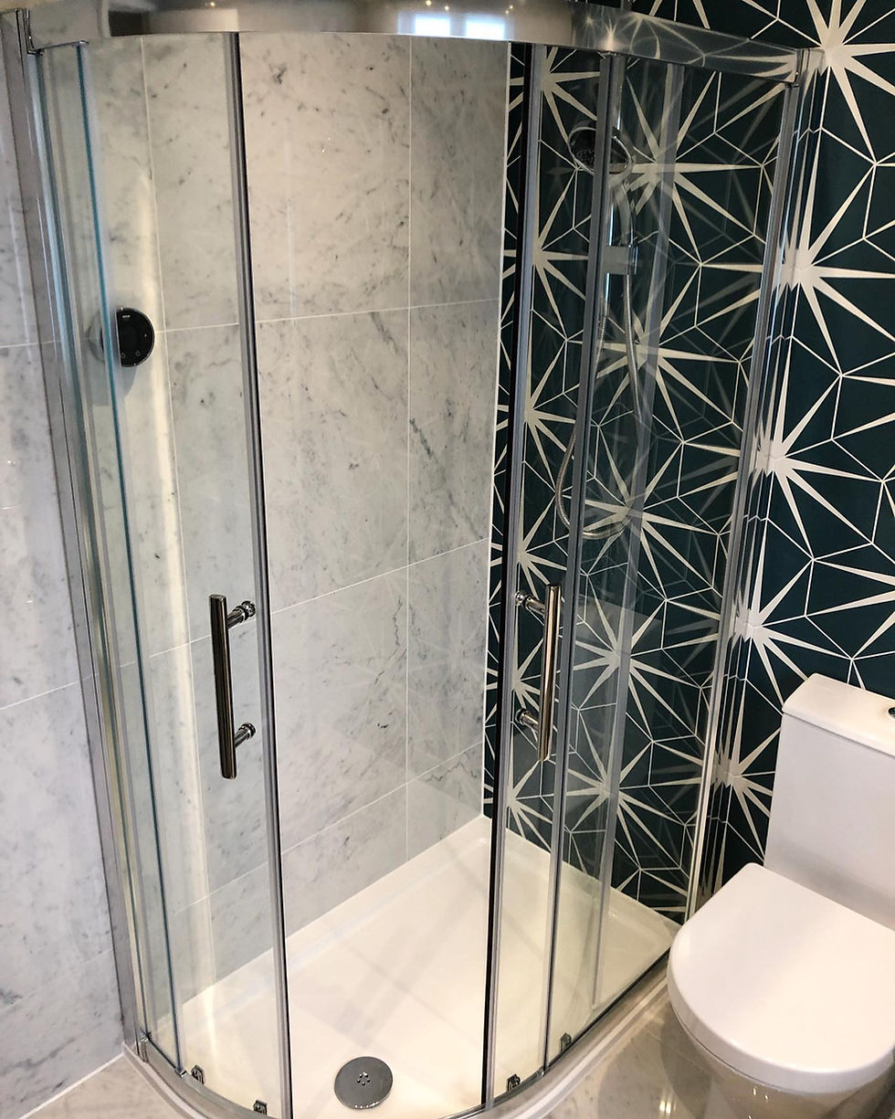 Capietra Lilly Pad Tiled Bathroom Gidea Park
