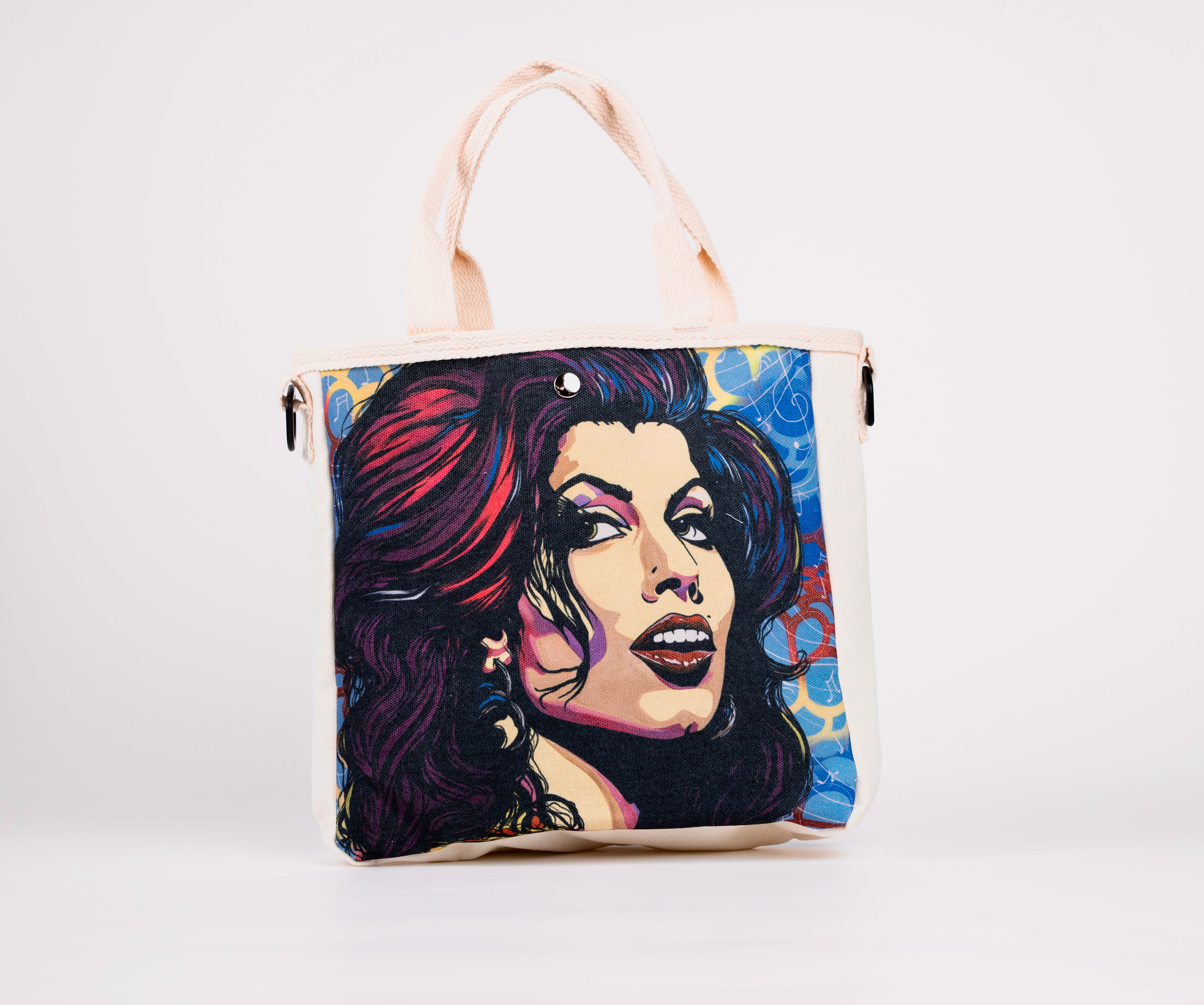 British Soul Colourful Heart canvas shoulder bag by Alion Draws