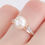 Thumbnail: Gold Ring with natural pearl & diamonds