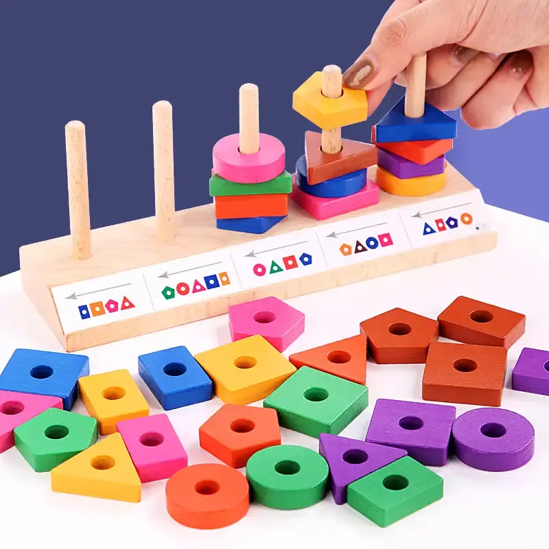 Thumbnail: Wooden educational toy for shape matching and memory – preschool toy India