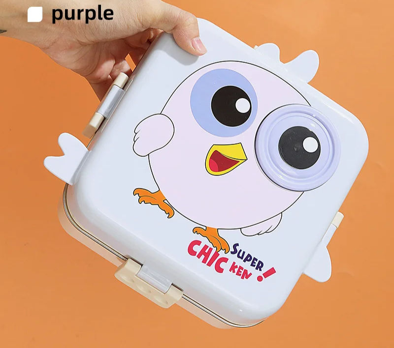 Thumbnail: Cartoon Chicken Stainless Steel Lunch Box