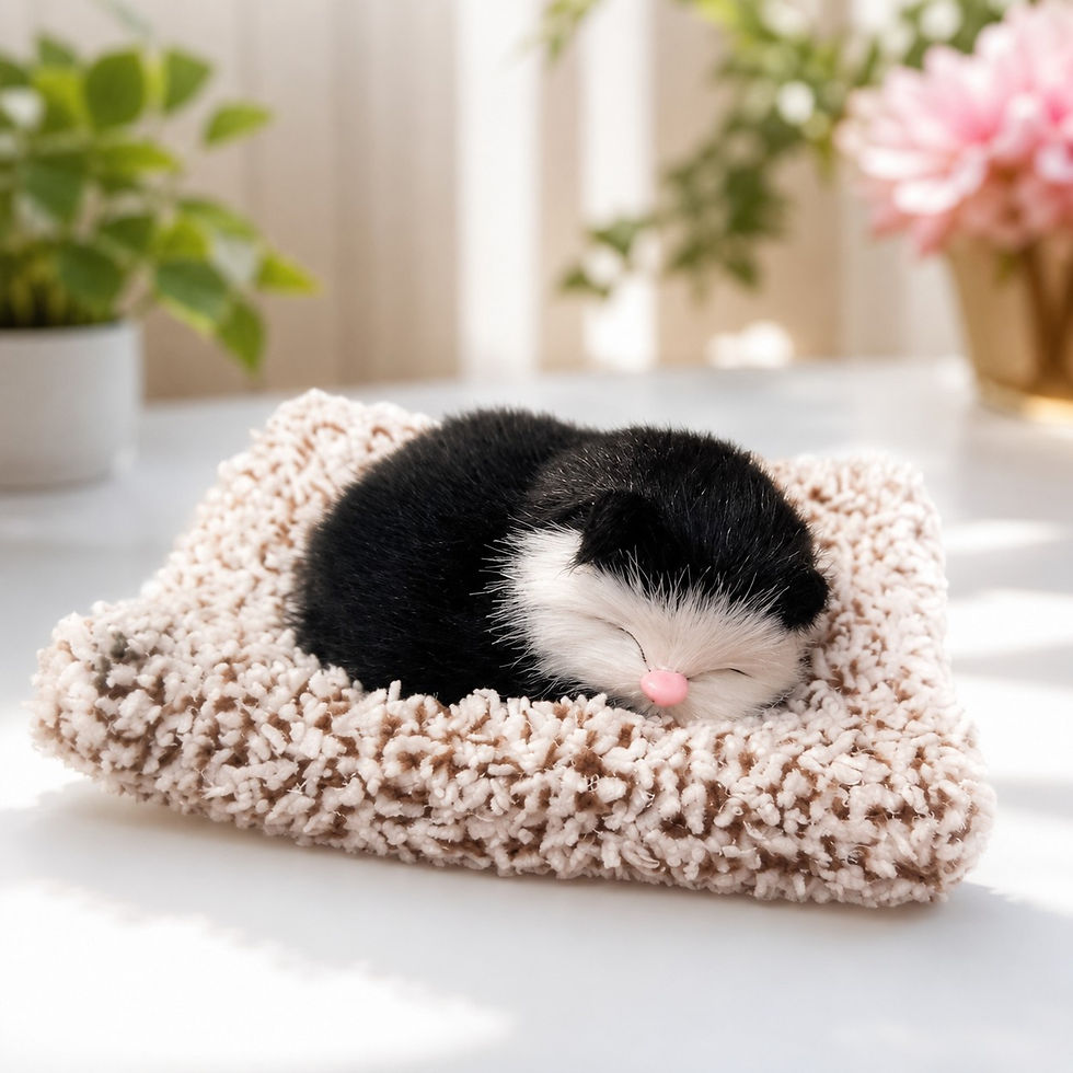 Thumbnail: small-sleeping-cat-plush-toy
