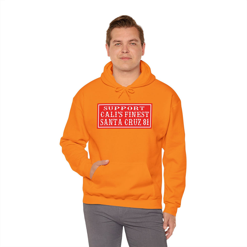 Thumbnail: Red Support Cali's Finest Santa Cruz 81 Hooded Sweatshirt