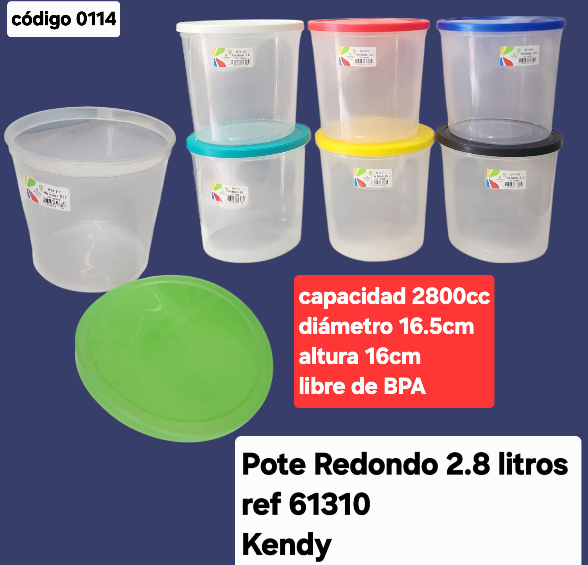 POTE REDONDO 2.8 LITROS 
