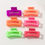 Thumbnail: 6pcs Multicolored Macaroon Hair Clips, Small Square Plastic Hair Claws.
