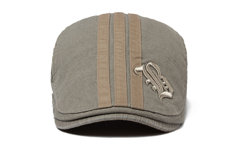 Thumbnail: CNTANG New Men Beret Fashion Embroidery Flat Cap Summer Visor For Male Fashion V