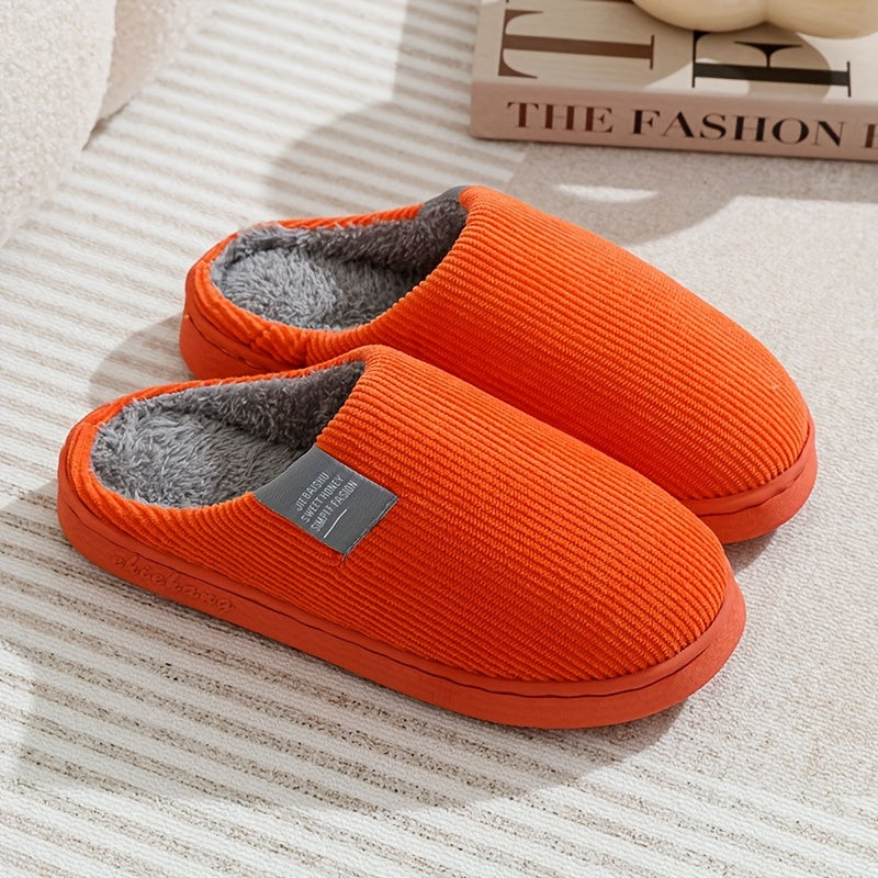 Thumbnail: [Soft Plush House Shoes] Plush Women's & Unisex Slip-On Slippers | Non-Slip Rubb