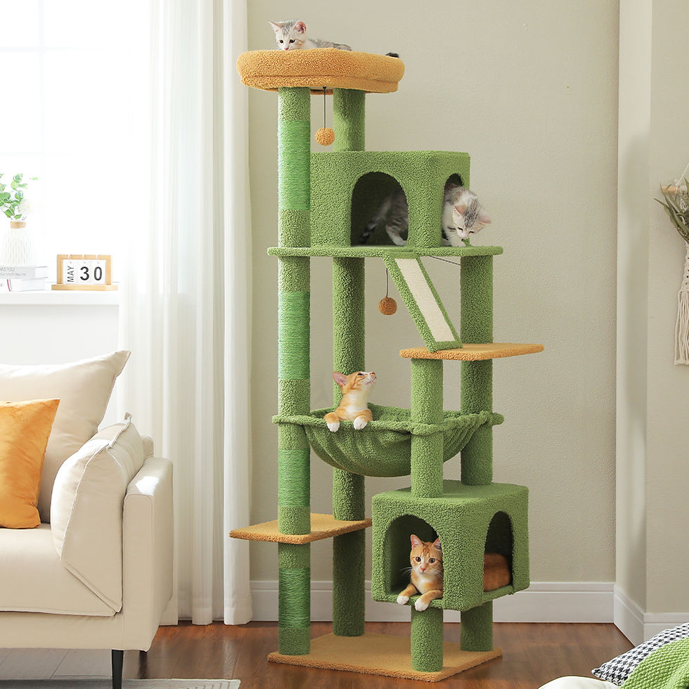 Thumbnail: 180cm Large Cat Tree Tower Home Furniture Cat Tower Pets Hammock Sisal Cat Scrat