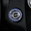 Thumbnail: Zinc Alloy Ignition Button Cover with Sparkle Effect - "START STOP" Design, Plat