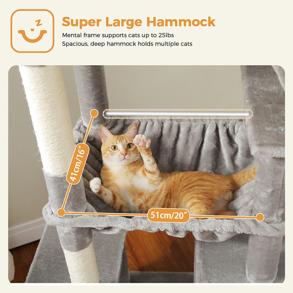 Thumbnail: 180cm Large Cat Tree Tower Home Furniture Cat Tower Pets Hammock Sisal Cat Scrat