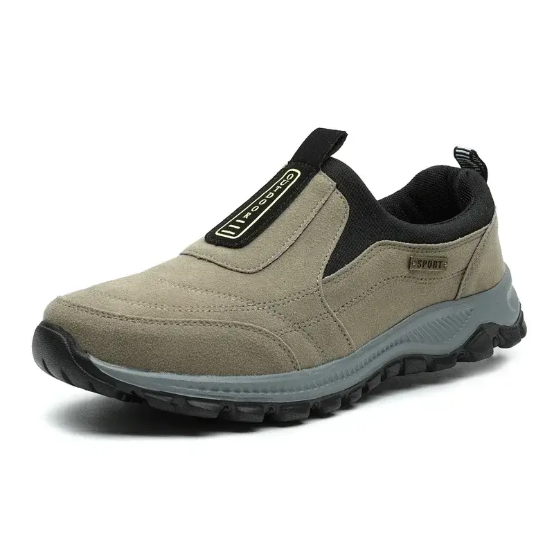 Thumbnail: YRZL Outdoor Hiking Shoes Men Sneakers Slip on Casual Men Shoes Breathable Suede