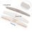 Thumbnail: 10pcs Nail Files & Buffers Set, Half-Moon Shape, Synthetic Paper Sandpaper, Non-