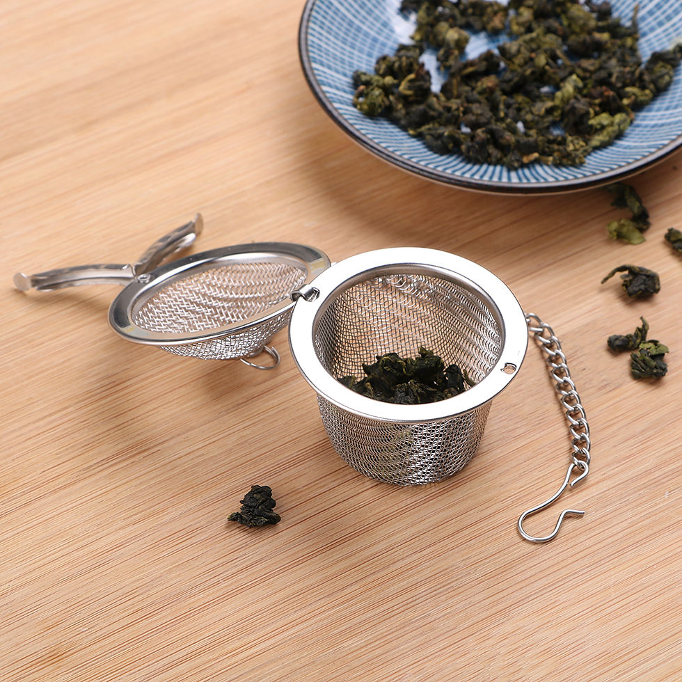 Thumbnail: Stainless Steel Mesh Herbal Ball Reusable Tea Spice Strainer Teakettle Locking T