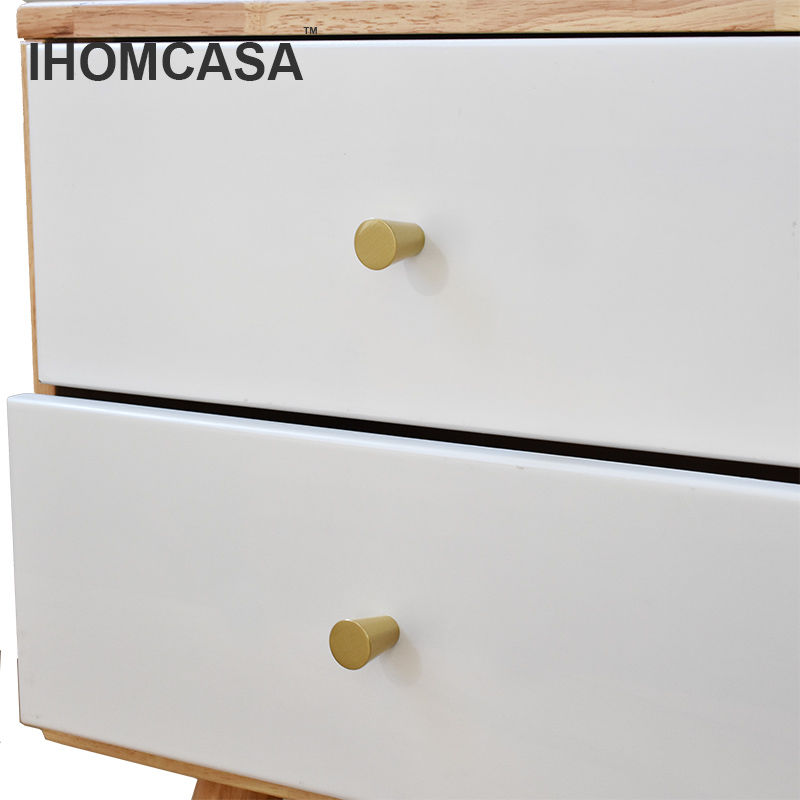 Thumbnail: IHOMCASA Round Brass Gold Furniture Handles For Drawers Bathroom Kitchen Storage