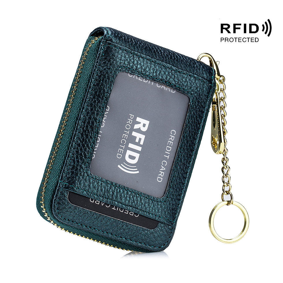 Thumbnail: RFID Credit Card Holder, Casual Multi-compartment Wallet, Simple Zip Around Card