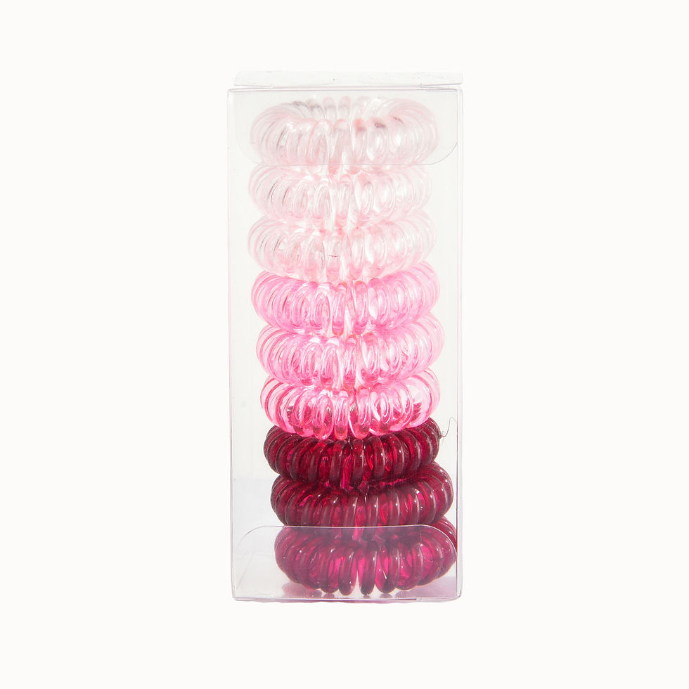 Thumbnail: 9 Pcs Spiral Hair Ties No Crease, Coil Hair Ties, Phone Cord Hair Ties, Women Po