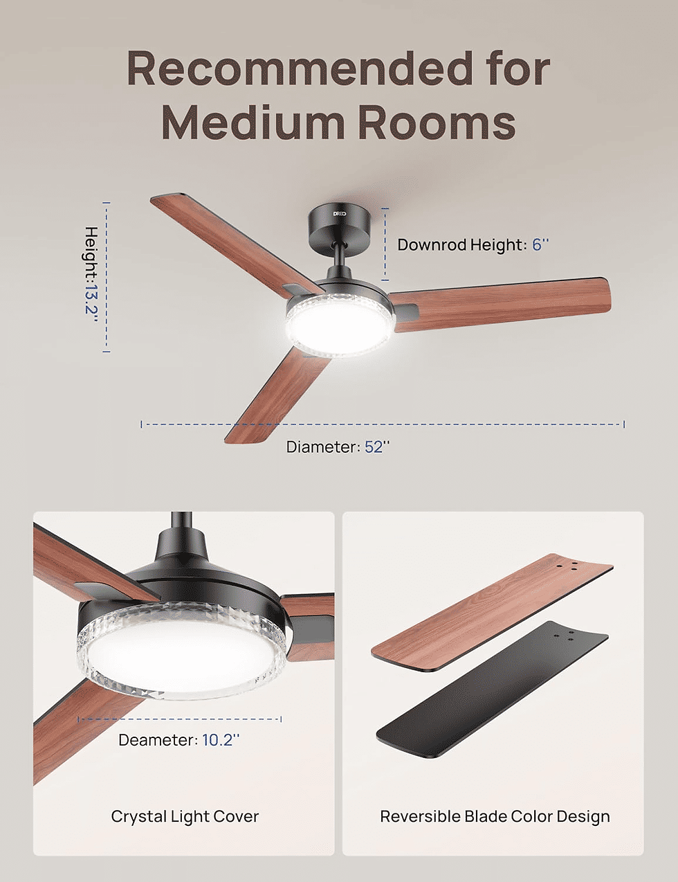 Thumbnail: DREO DR-HCF004S Smart Ceiling Fan