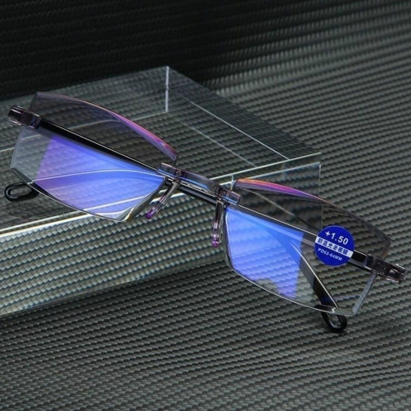 Thumbnail: Vintage Reading Glasses Anti Blue Light Blocking Rimless Women Men Square Framel