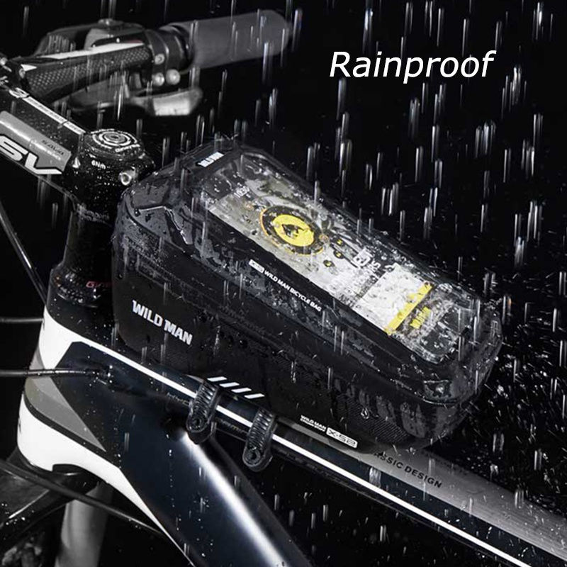 Thumbnail: WILD for Man Bike Bag Front Handlebar Bag 6.8inch Mobile Phone Case Bicycle Top 