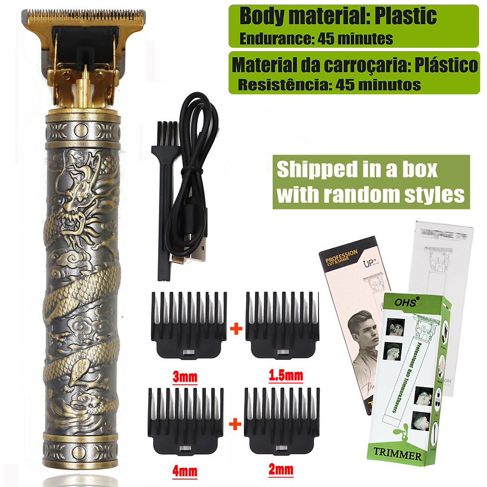 Thumbnail: T9 Cordless Electric Hairber Shaver Hair Trimer Home Appliances Travel Barber Ra