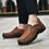 Thumbnail: Handmade Leather Men Shoes Casual Outdoor Slip On Loafers Men Leather Shoes Flat