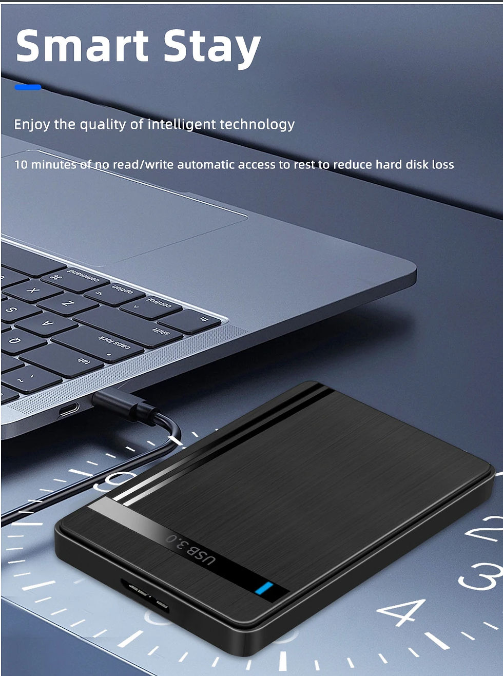 Thumbnail: 2.5" HDD Enclosure SATA to USB 3.0 External Mobile Hard Drive Case for Laptop PC