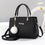 Thumbnail: Elegant Lightweight Faux Leather Handbag - Women's Solid Color Shoulder Bag with