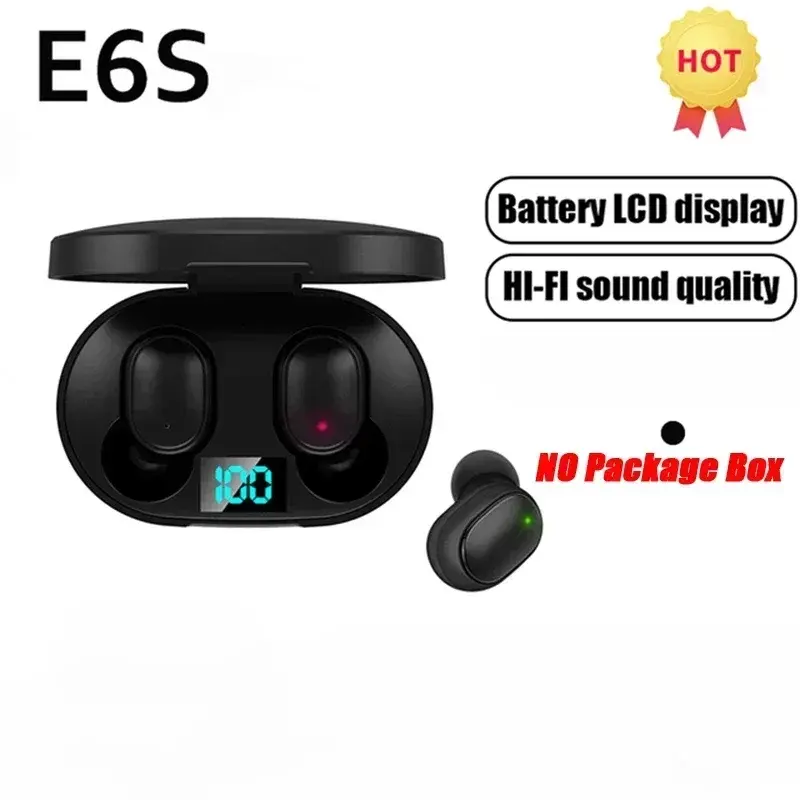 Thumbnail: E6S Wireless Bluetooth Earphones TWS Bluetooth Headset Wireless Earbuds Noise Ca