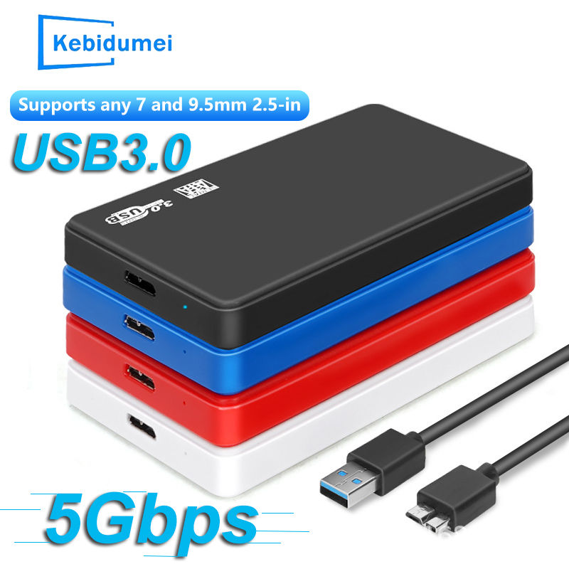 USB 3.0 HDD Enclosure 2.5" SATA HDD SSD External Hard Drive Case 5Gbps High Spee