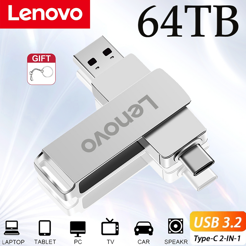 Thumbnail: Lenovo 16TB U Disk Mini Pen Drive 64TB USB Flash Drives 8TB 2TB TYPE C High Spee