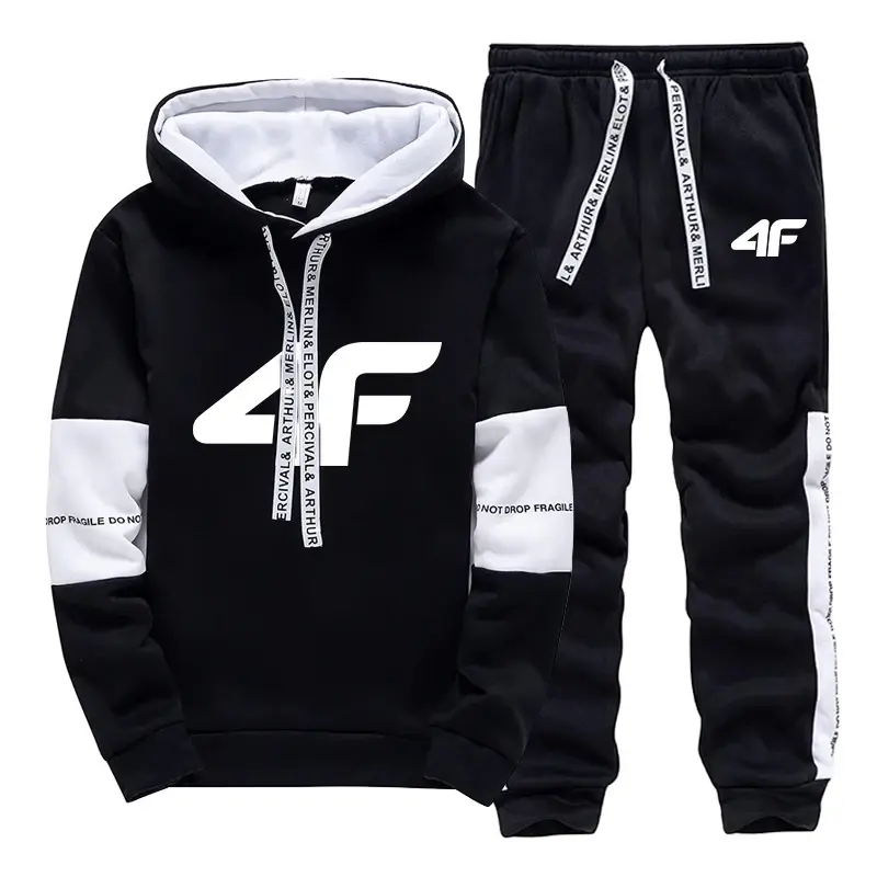 Sports Hot Sale Men's Tracksuit Hooded Long Sleeves Casual Single Piece Sweatshi