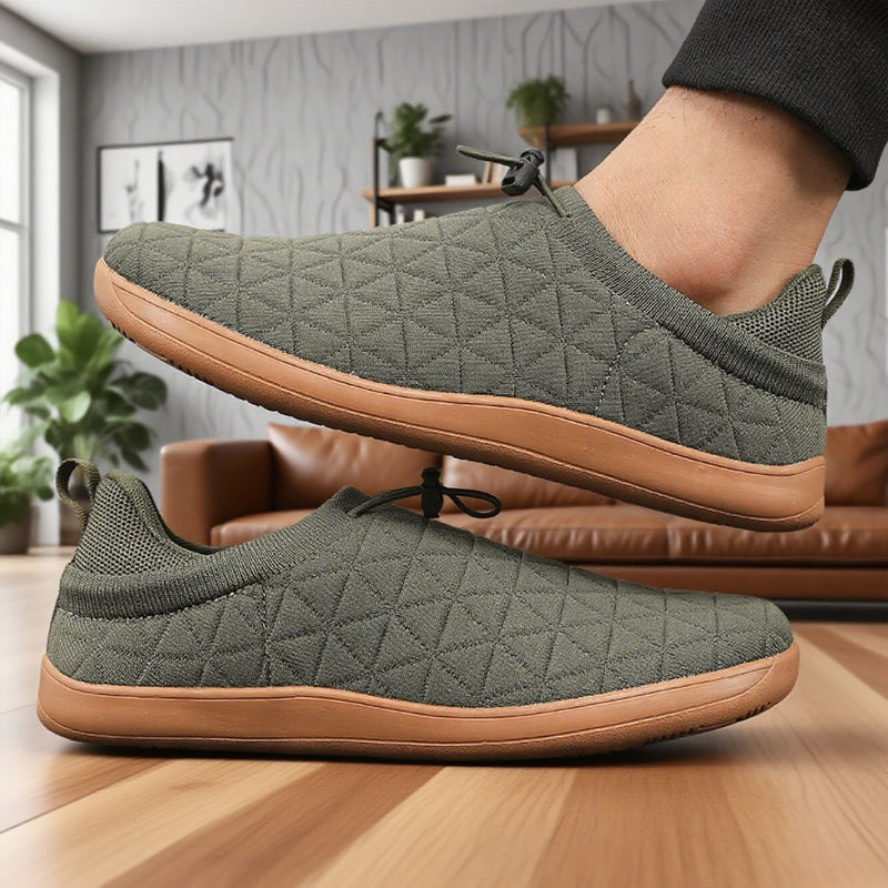 Thumbnail: Wide Barefoot Shoes for Mens Breathable Knitted Mesh Walking Sneakers Outdoor Ru