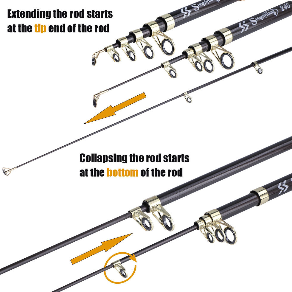 Thumbnail: [Quality Construction] Sougayilang Ultralight Carbon Fiber Spinning Fishing Rod 