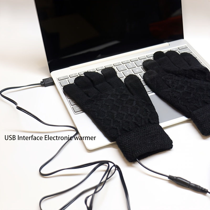Thumbnail: [Heated Fingerless] USB Heating Gloves | Knitted Fingerless | Washable Design | 