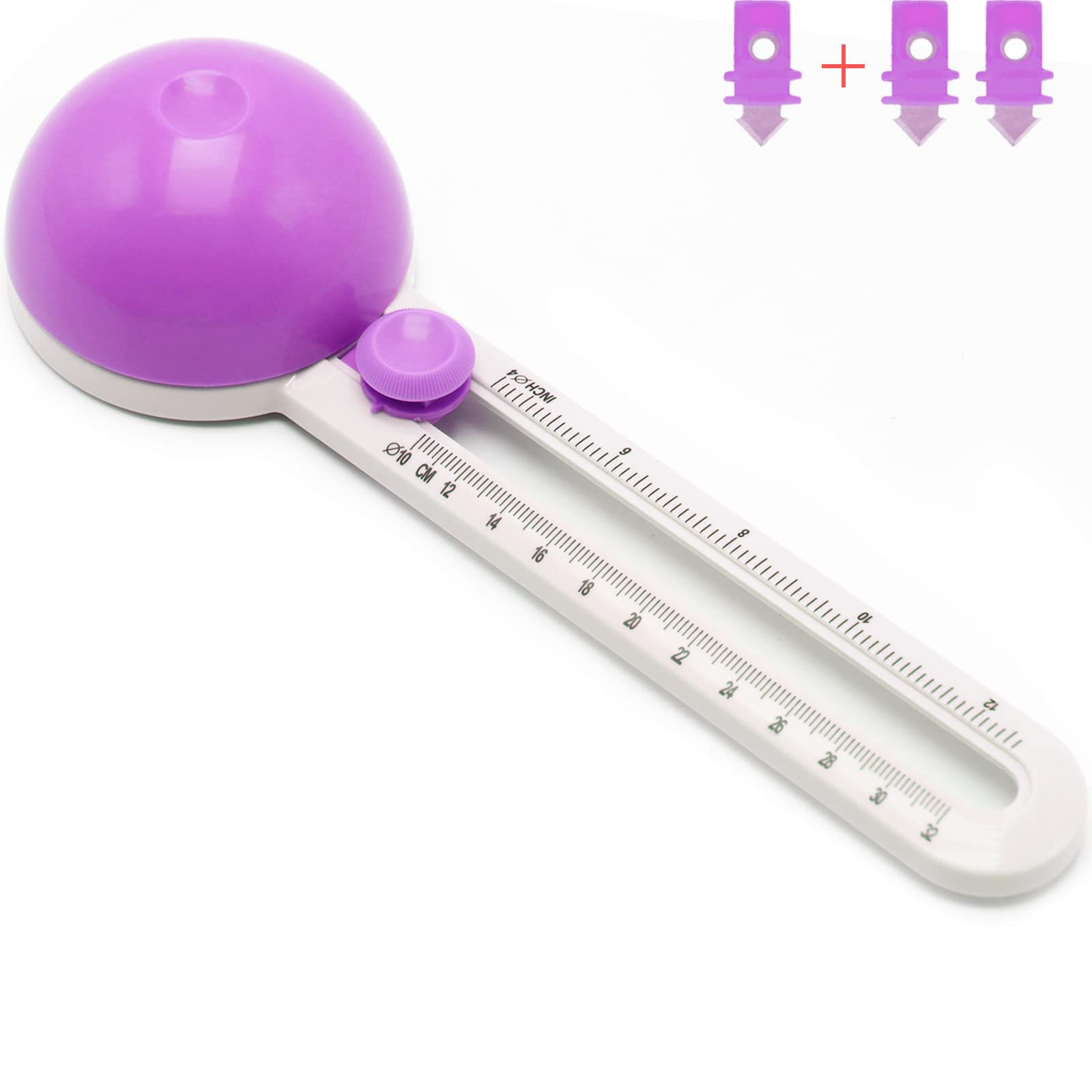 Adjustable Round Cutter for Paper Crafts - Manual Crafting Tool with Ergonomic H