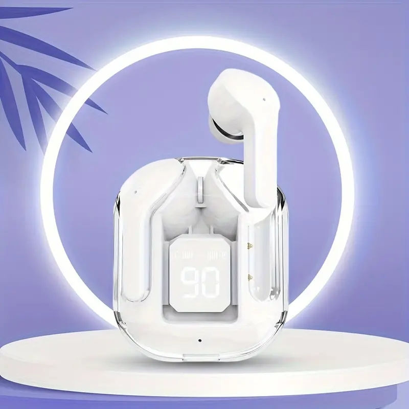 Thumbnail: Original T2 Wireless Bluetooth Earphone Transparent HIFI Headphones LED Power Di