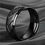 Thumbnail: 1pc 8MM Luxury High Quality Black Titanium Steel Ring Fashion Simple Men's Black