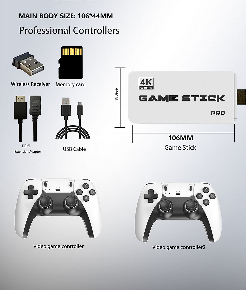 Thumbnail: 4K TV Game Stick M15 Video Game Console Built-in 40000+/50000 Games 128G Handhel