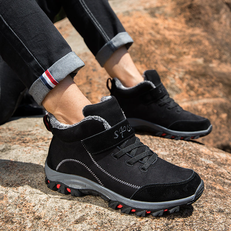 Thumbnail: Waterproof Winter Men Boots Suede Warm Snow Outdoor Sneakers Boots Men Work Casu